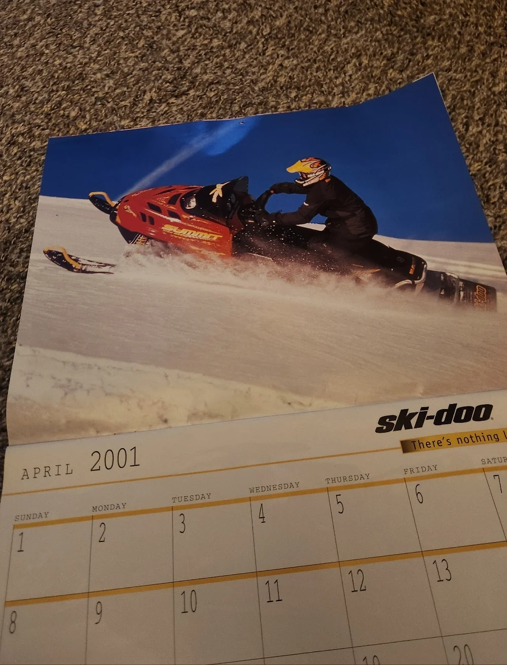 2001 - 2002 Ski-Doo Bombardier Snowmobile Calendar